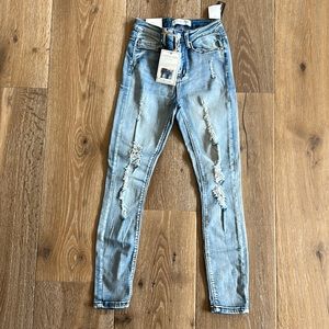 Indigo Rein, high rise ankle denim jeans, size 1/24